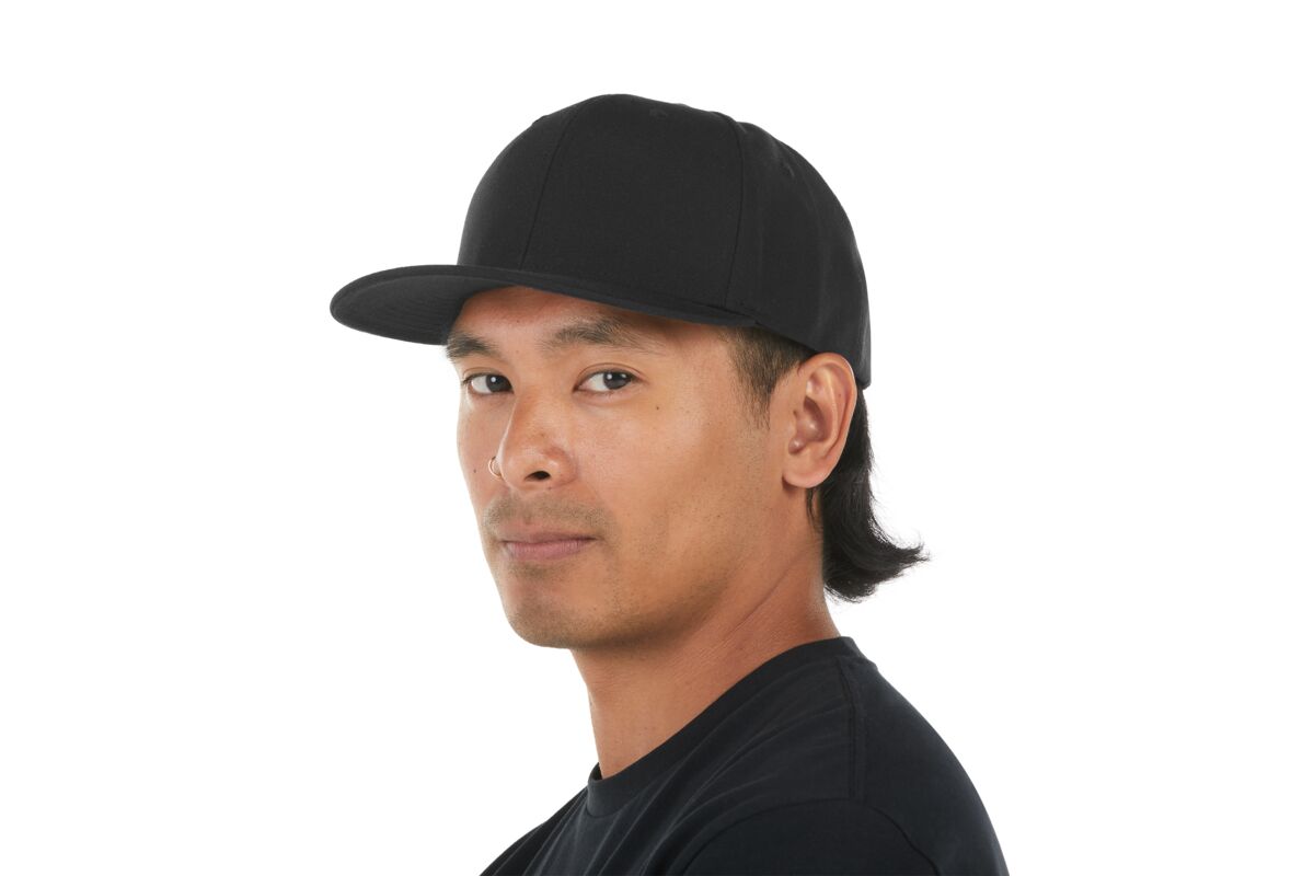 recycled-poly-classic-6-panel-hat-x2 WebPDP-HAT001002_Recycled_Poly_Classic_6Panel_Hat_Black_Studio_Harper_Studios_0723_Side_3__HAT001002OS.jpg