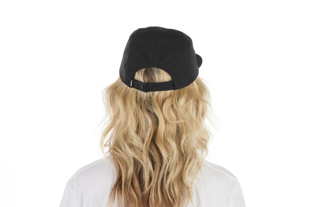 recycled-poly-flat-brim-5-panel-hat-t6 WebPDP-HAT003002_Recycled_Poly_Flat_Brim_5Panel_Hat_Black_Studio_Harper_Studios_0723_Back__HAT003002OS.jpg